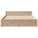vidaXL Cadre de lit sans matelas 135x190 cm bois de pin massif