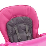 vidaXL Chaise haute pour bébé Rose et gris
