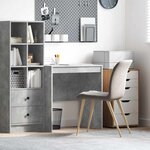 vidaXL Bureau Gris béton 70 x 50 x 76 cm Bois d'ingénierie