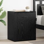vidaXL Cabinet de chevet Chêne noir 50 x 36 x 60 cm Bois d'ingénierie