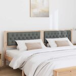 vidaXL Tête de lit marron et gris foncé 200 cm Bois massif en pin