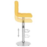 vidaXL Tabourets de bar lot de 2 jaune moutarde tissu