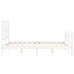 vidaXL Cadre de lit sans matelas blanc bois de pin massif
