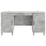 vidaXL Bureau Gris béton 142 5 x 50 x 75 cm Bois d'ingénierie