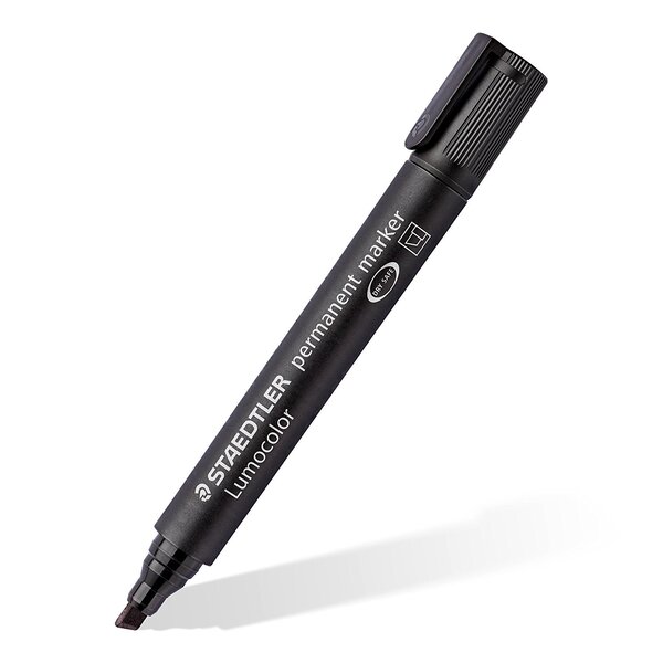 Marqueur permanent 'Lumocolor 350' Pointe biseautée 2 - 5 mm Noir STAEDTLER