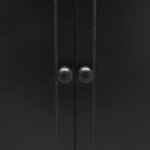 vidaXL Armoire de salle de bain Noir 46x24x116 cm Bois de Paulownia