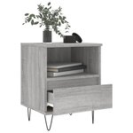 vidaXL Table de chevet sonoma gris 40x35x50 cm bois d’ingénierie