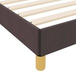 vidaXL Lit à ressorts Marron 140 x 190 cm Tissu  Bois Engineered