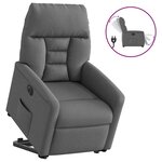 vidaXL Fauteuil inclinable électrique gris foncé tissu