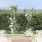 vidaXL Arche de mariage Blanc 100 x 39 x 200 cm Acier