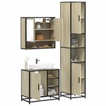 vidaXL Ensemble de meubles de salle de bain 3 Pièces chêne sonoma