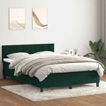 vidaXL Sommier à lattes de lit et matelas vert foncé 160x220cm velours