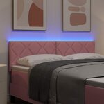 vidaXL Tête de lit LED avec tête de lit Rose 160 cm Cuir synthétique
