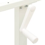 vidaXL Bureau Blanc et Naturel 140 x 60 cm Bois de chêne massif