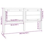 vidaXL Tête de lit Blanc 185 5x4x100 cm Bois massif de pin