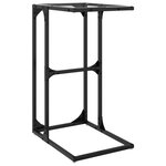 vidaXL Table d'appoint avec verre transparent 40x30x61 5 cm acier
