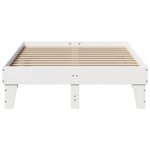 vidaXL Cadre de lit sans matelas blanc 120x190 cm bois de pin massif