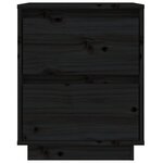 vidaXL Tables de chevet 2 Pièces Noir 40x35x50 cm Bois de pin solide