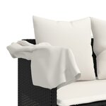 vidaXL Salon de jardin 5 Pièces avec coussins noir résine tressée