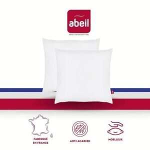2 oreillers anti-acariens 60 x 60 cm