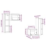 Vidaxl meubles tv 4 pièces marron miel bois massif de pin