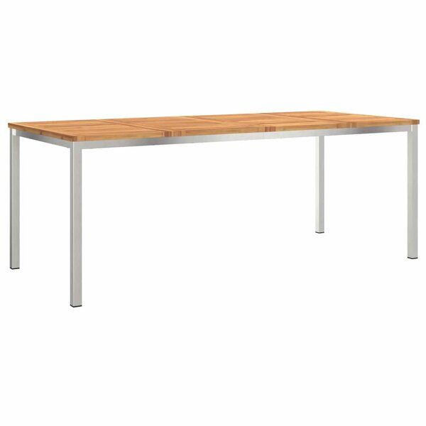 vidaXL Tabledesalleàmangerd'extérieur Marron 200x90x75cm Teck massif