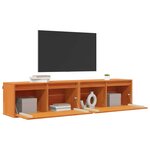 vidaXL Meuble mural avec étagère 2 Pièces Cire marron 80 x 30 x 35 cm