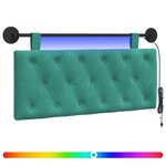 vidaXL Tête de lit suspendue Turquoise Velours