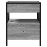 vidaXL Table de chevet avec LED infini sonoma gris 40x40x51 cm