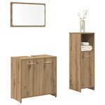 vidaXL Ensemble de meubles salle de bain 3 Pièces bois d'ingénierie