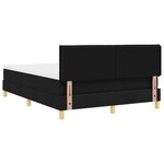 vidaXL Lit à Sommier avec Matelas Noir 140x200 cm en Tissu