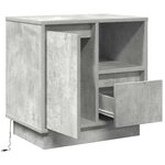 vidaXL Cabinet de chevet avec tiroir Gris béton 50 x 34.5 x 50 cm.