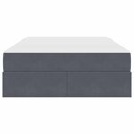 vidaXL Lit avec rangement et matelas Gris foncé 120 x 200 cm Velours