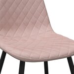 vidaXL Chaises à manger lot de 2 rose velours
