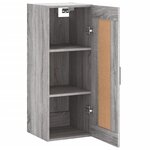 vidaXL Armoire murale sonoma gris 34 5x34x90 cm bois d'ingénierie