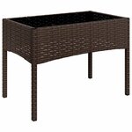 vidaXL Salon de jardin 4 Pièces avec coussins Marron Résine tressée