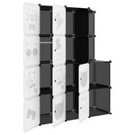 vidaXL Armoire de rangement pour enfants avec 10 cubes Noir PP