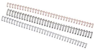 Lot de 100 Peignes métalliques WireBind format A4 capacité 85 feuilles 95mm blanc GBC