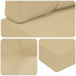 vidaXL Coussin de canapé d'extérieur 2 Pièces Beige Polyester