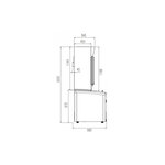 Vitrine réfrigérée murale avec 2 ou 3 portes - positive & négative - combisteel - r290 - acier inoxydable1454 mm 1454x890x2000mm