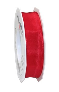 Ruban de soie acetat laitonné lyon 25-m-rouleau 25 mm rouge