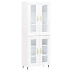 vidaXL Buffet haut Blanc 69 5x34x180 cm Bois d'ingénierie