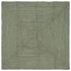 vidaXL Tapis de surface Rectangulaire Vert olive 160 x 160 cm Jute