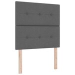 vidaXL Lit à ressorts avec matelas Gris foncé 80 x 200 cm tissu