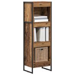 vidaXL Bibliothèque Bois Ancien 80 x 30 x 155 cm Bois d'ingénierie