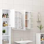 vidaXL Ensemble de meubles de bain 3 Pièces Blanc Bois d'ingénierie