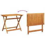 vidaXL Ensemble Bistro Pliable 5 Pièces avec Coussins en Bois Massif d'Acacia