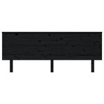 vidaXL Tête de lit Noir 204x6x82 5 cm Bois massif de pin