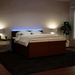 vidaXL Sommier à lattes de lit avec matelas Rose 200x200 cm Velours
