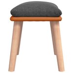 vidaXL Repose-pied Gris foncé 45x29 5x35 cm Tissu et similicuir